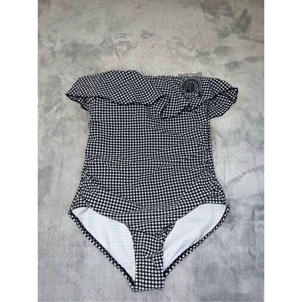 NEW Gingham Navy Blue Women’s One Piece Swimsuit